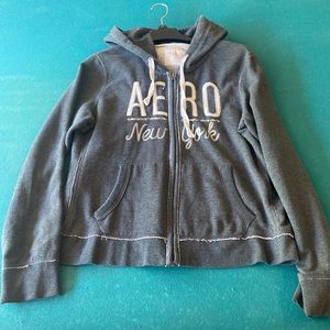 “Aero New York” gray zip up